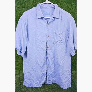 Tommy Bahama Original Fit 100% Silk Flower Button Up Shirt - Men's Size M